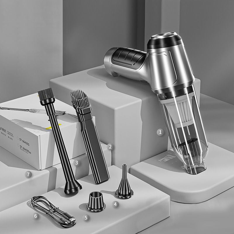 High-power cordless auto detailing vacuum cleaner with blower nozzle