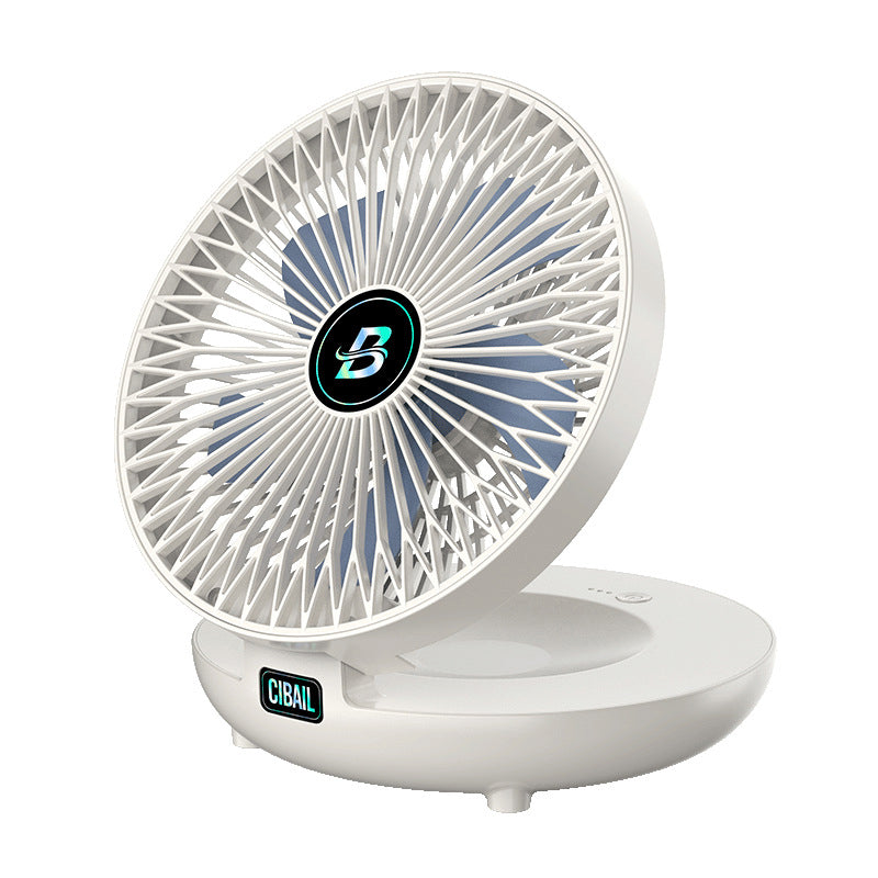 Compact AirFlowPro personal fan. Portable table fan with quiet operation, perfect for desk cooling in home or office.