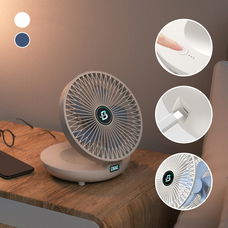 Compact AirFlowPro portable table fan with wireless operation. Quiet personal cooling for your desk, office, or bedroom.