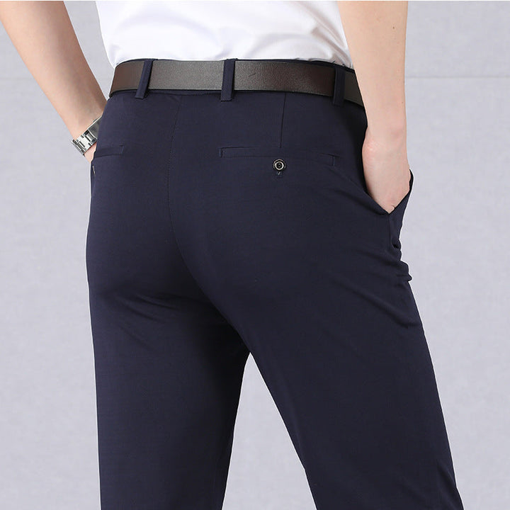 Comfortable Alex men's stretch trousers, essential menswear for all-day wear and modern men's fashion.