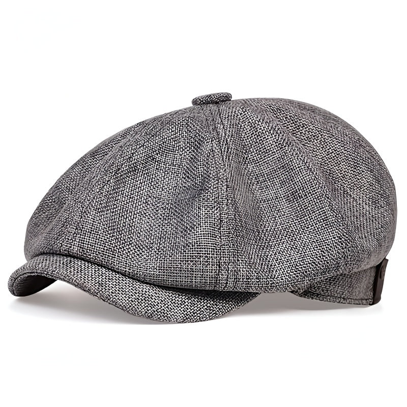 Knitted men's retro cap, Alfie breathable accessory for casual spring wear