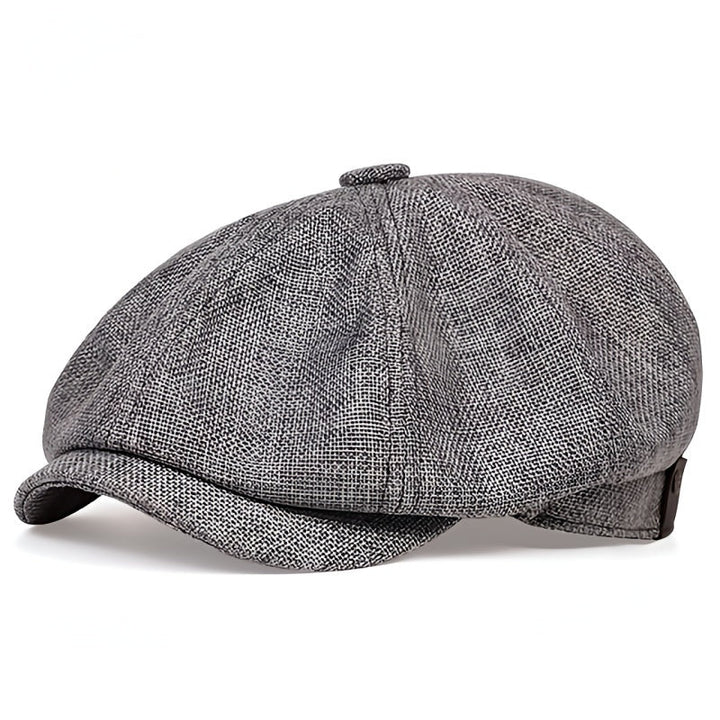 Knitted men's retro cap, Alfie breathable accessory for casual spring wear