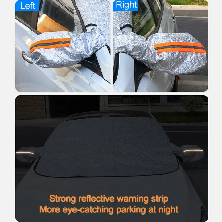 Easy-install magnetic car windshield cover; instant frost, snow & sun protection for daily use.