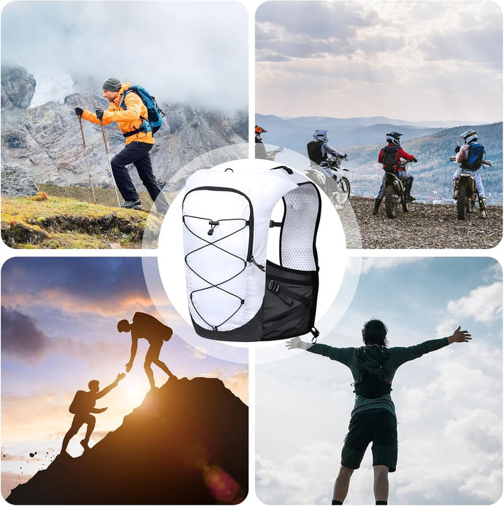 Alvory hydration pack for trail running, side view showing storage pockets