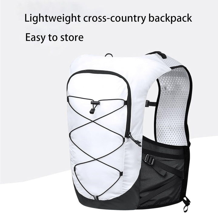 Reflective running vest, Alvory unisex hydration pack in motion