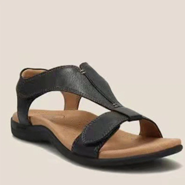 Walk in comfort with Amira women's orthopedic sandals. Arch support, adjustable strap, great for summer.