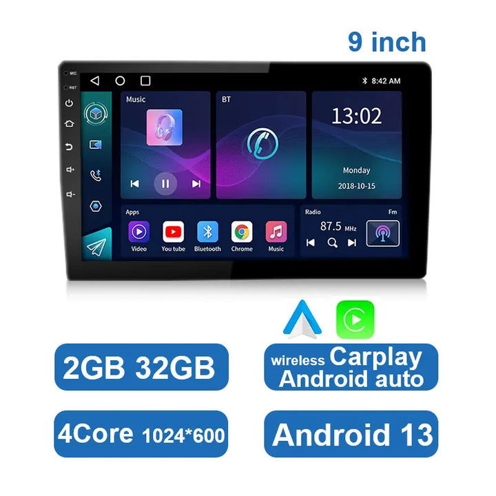 Modern car stereo for vehicle upgrade, supporting Android Auto and Apple CarPlay