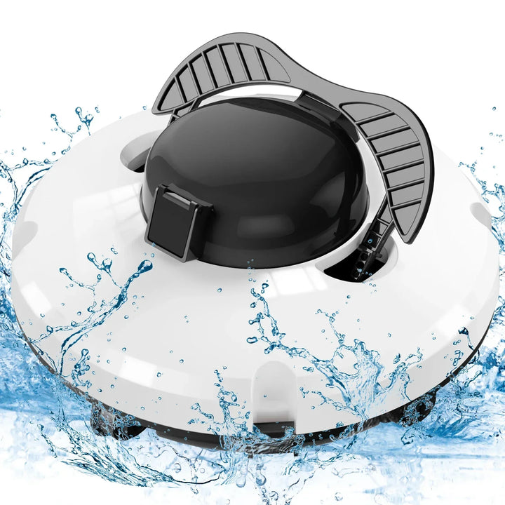 Efficient AquaMate cordless robotic pool cleaner, IPX8 waterproof, long runtime for automatic pool care