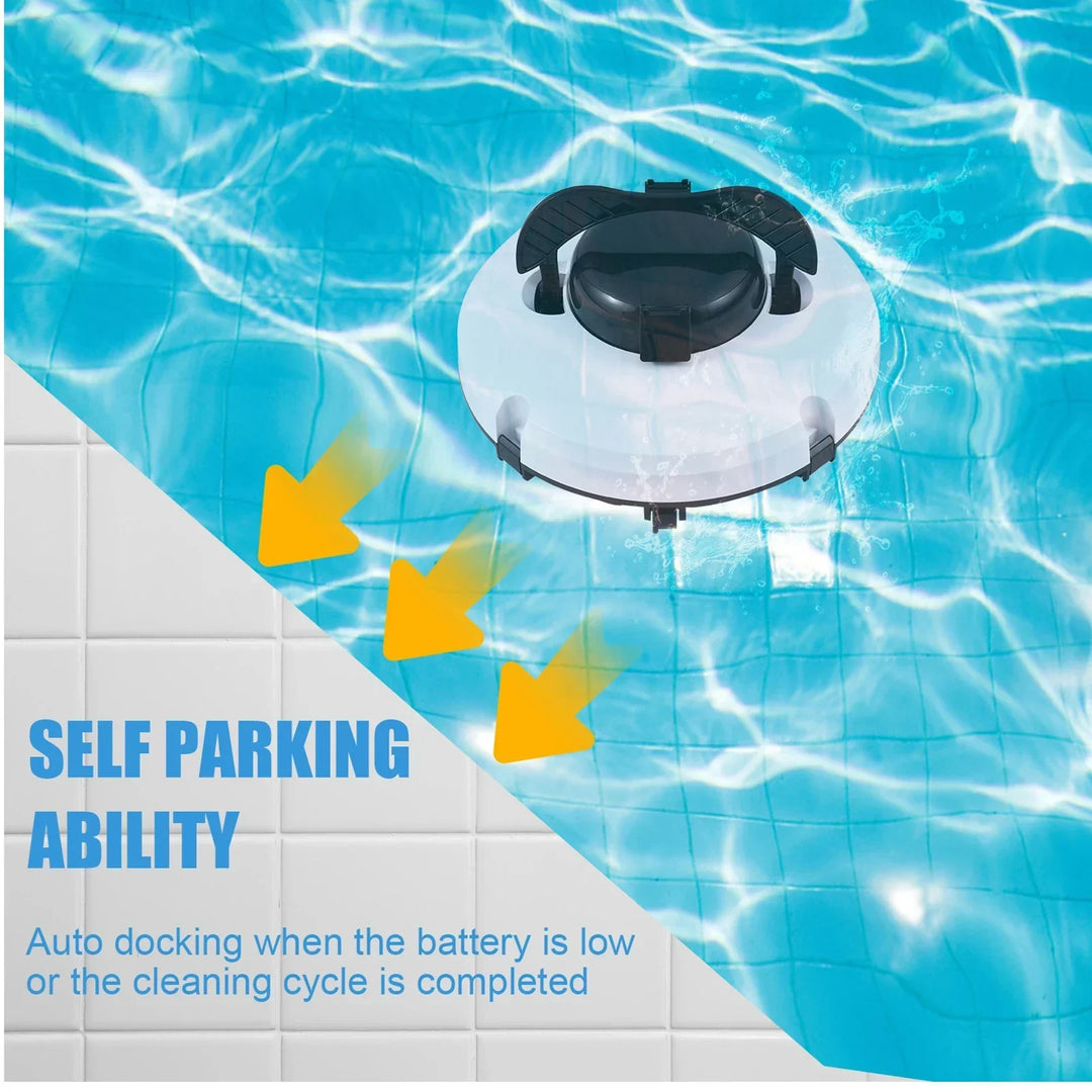 Cordless robotic pool cleaner, IPX8 waterproof, ensuring efficient pool maintenance