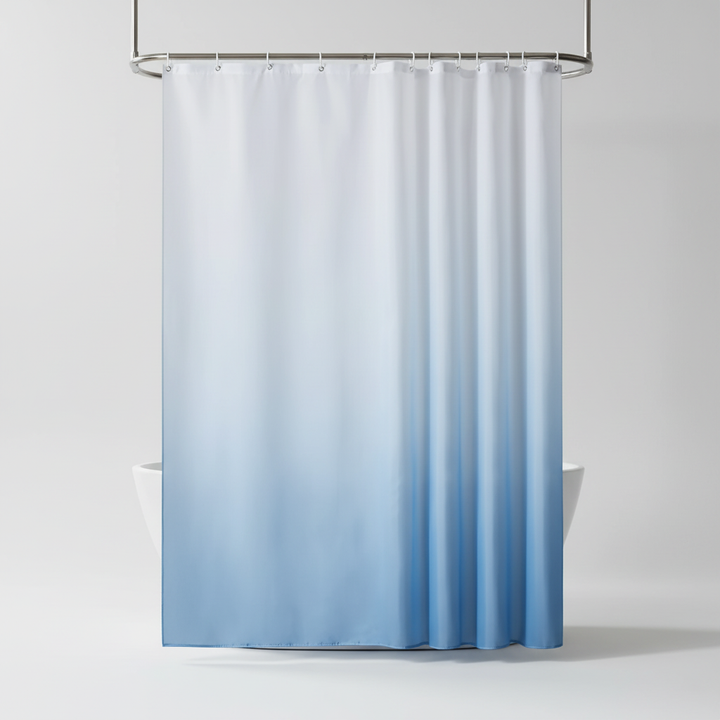 Unisex gradient waterproof polyester shower curtain by AquaVeil, adding style to bathroom decor