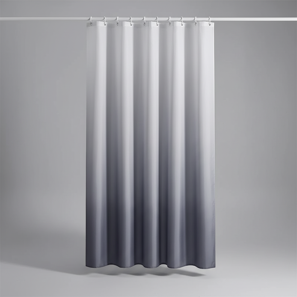 AquaVeil thickened shower curtain, waterproof polyester with a beautiful gradient design for bathrooms