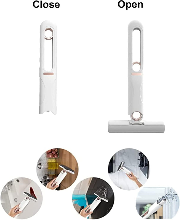 Arivon mini mop cleaning a small spill on a kitchen counter, compact and easy to use design