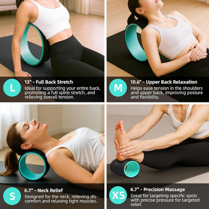 Complete Artheva back roller wheel set & yoga blocks for fitness & recovery.
