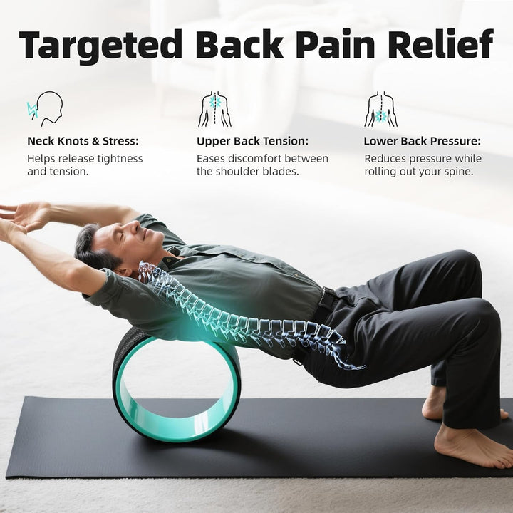 Artheva back roller wheel set of four, designed for spine support & exercise.