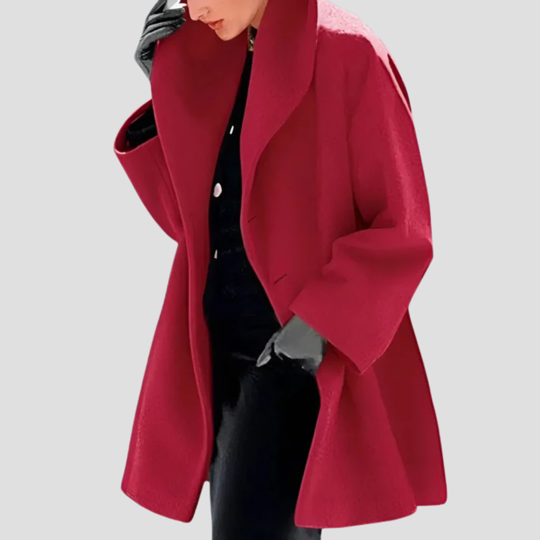 Casual women's wool hooded coat, Arvella design, perfect for winter warmth and comfort