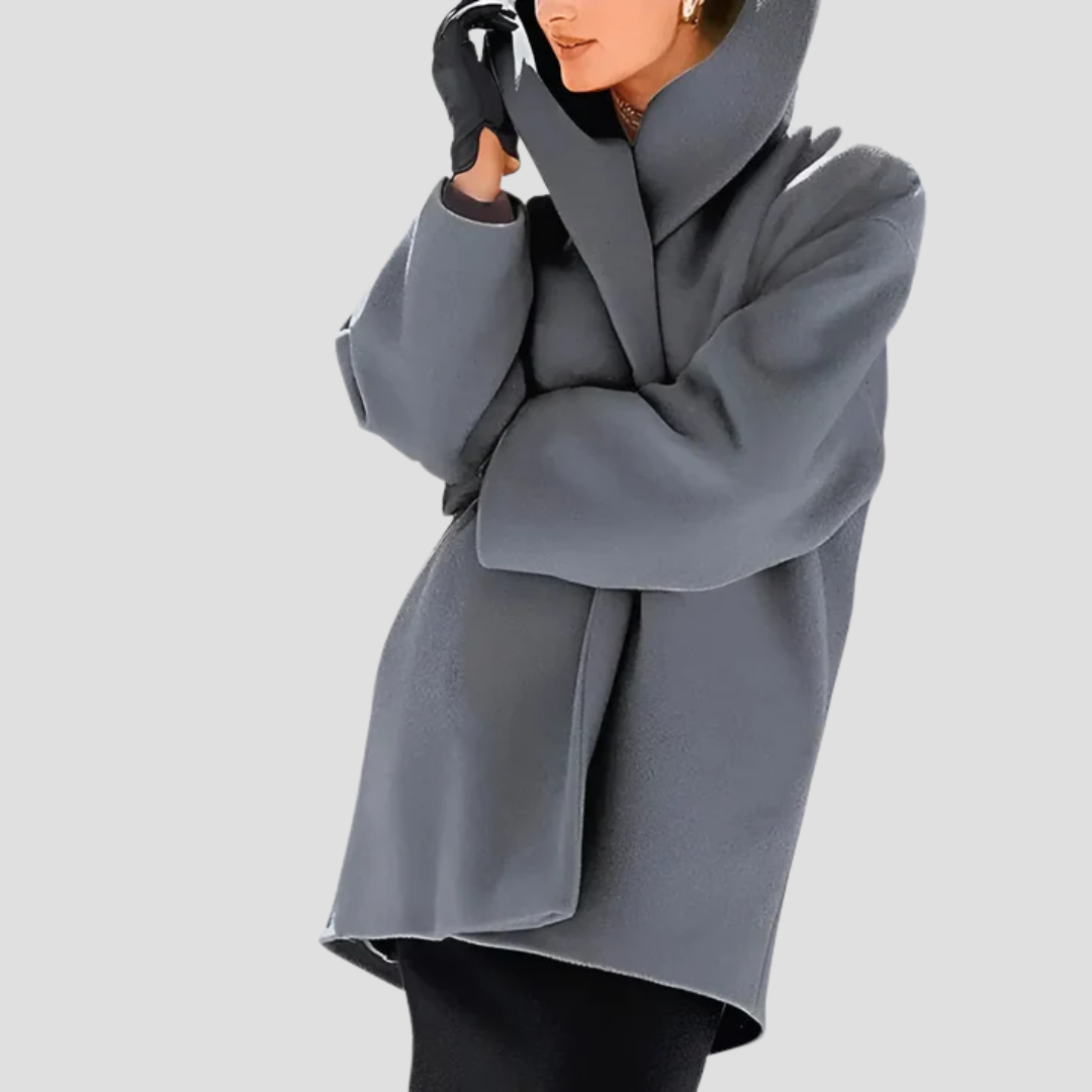 Casual women's hooded jacket, wool blend Arvella outerwear, offering comfort and style