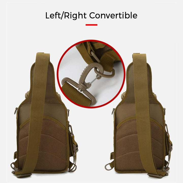 Compact Arvion fishing sling bag, ideal for light tackle, bait, and personal outdoor items.