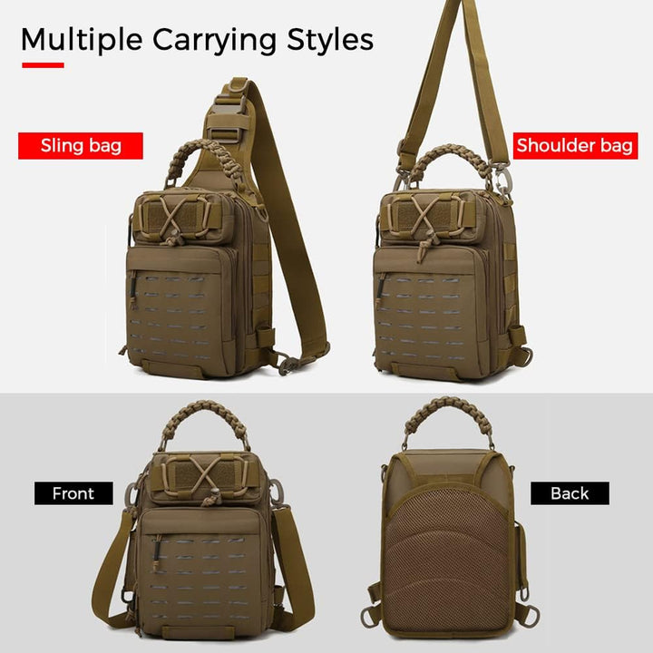 Khaki Arvion fishing bag, practical and stylish outdoor gear for any angling enthusiast.