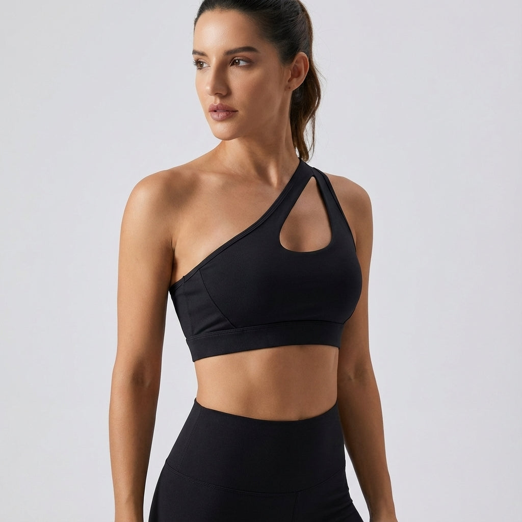 High-performance Lily asymmetrical sports bra, women's activewear for yoga and fitness