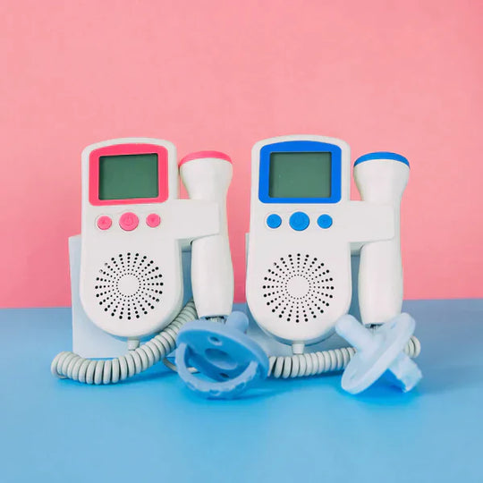 Expectant parents' at-home fetal doppler for clear baby heartbeat sounds. Easy, safe, and promotes bonding.