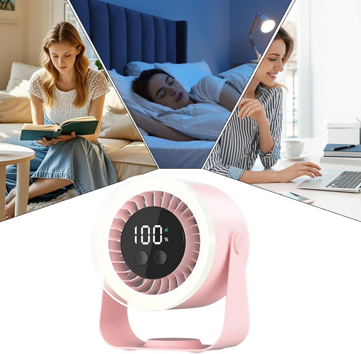 Quiet Auralis USB fan, a summer gadget providing personal cooling, shown on a desk