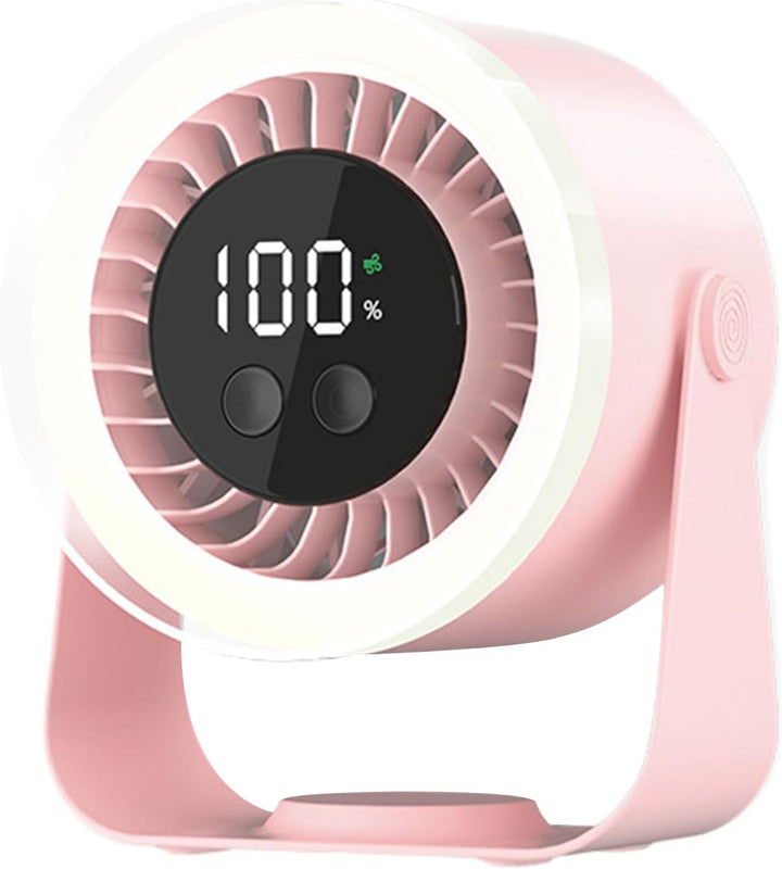 Desktop view of Auralis quiet fan, portable and USB rechargeable, a dorm essential