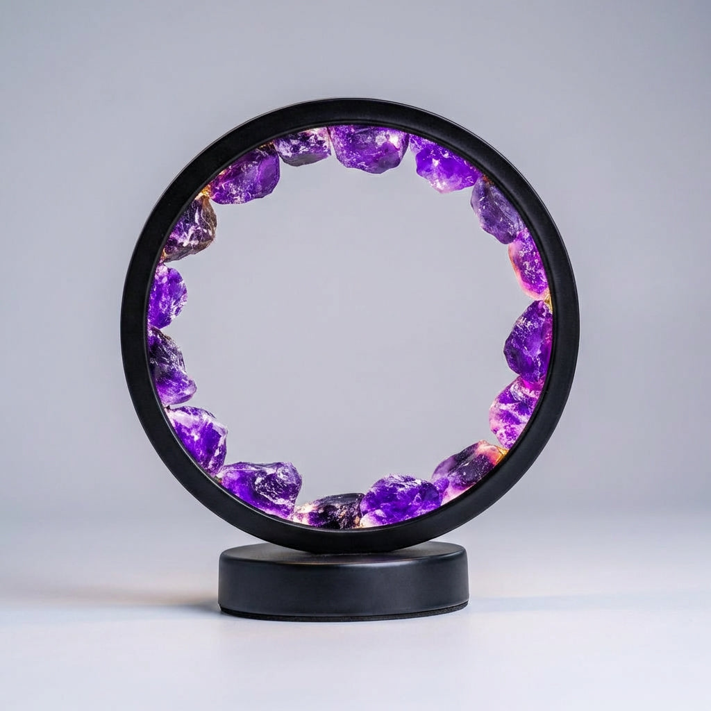 Spiritual Aura Lamp by Auralisq, a unique decorative table lamp providing mood lighting for home decor.