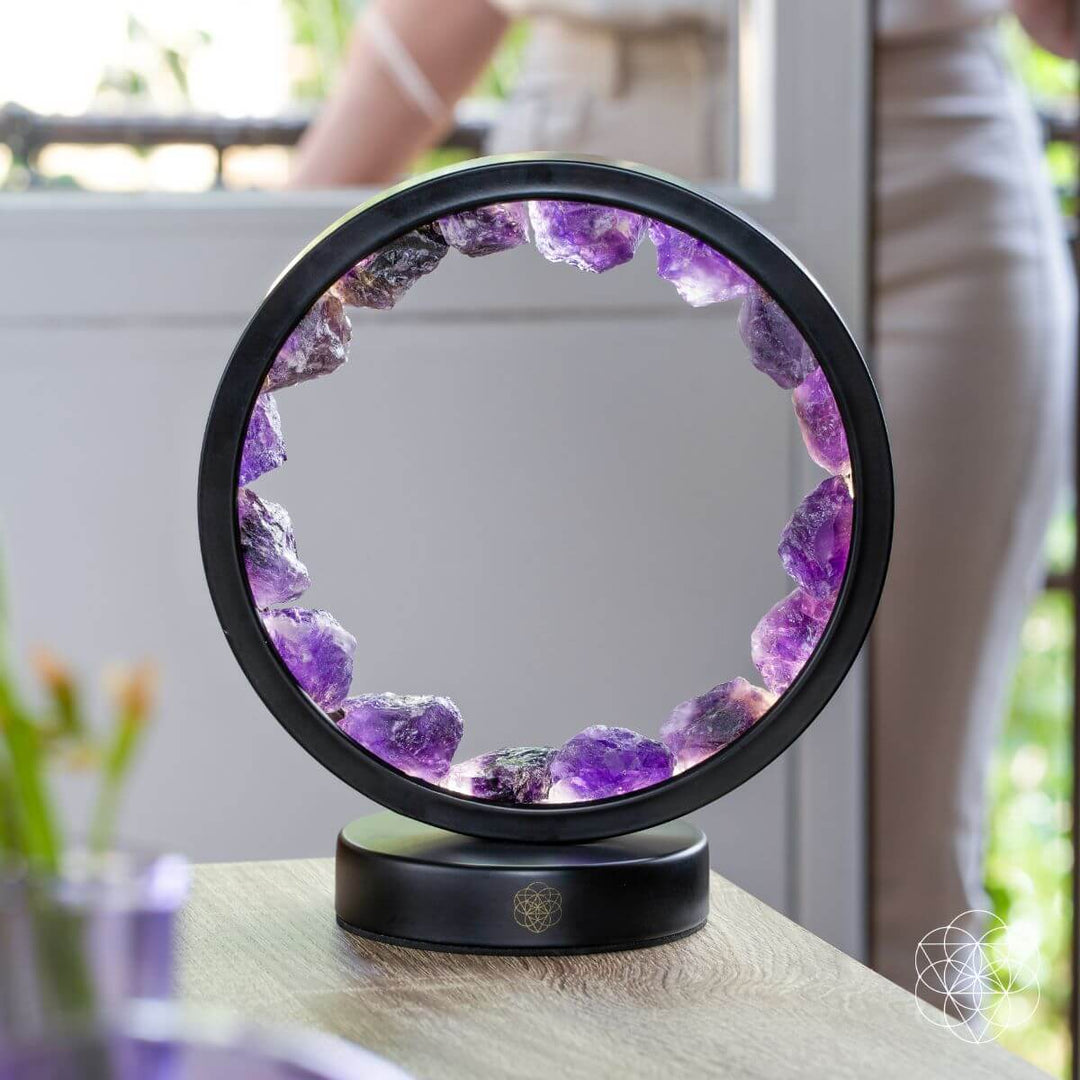 Unisex Decorative Spiritual Aura Lamp, Auralisq, casting a calming glow, ideal for relaxation and home decor.