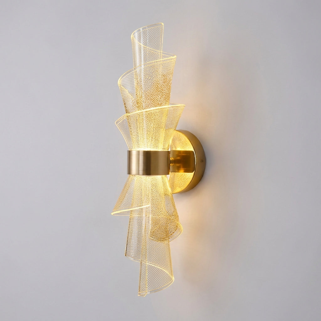 Minimalist Aurellis LED wall light, perfect for modern interior decor in a living room, hallway, or office space.