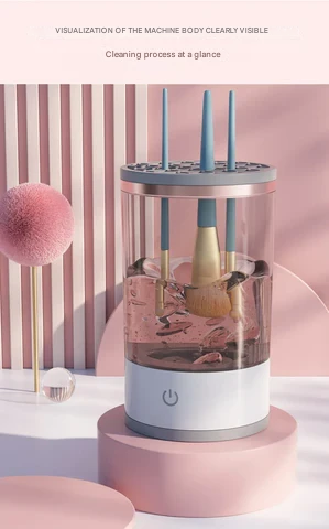 Automatic electric makeup brush cleaner & dryer, perfect for deep cleaning and quick drying all beauty tools.