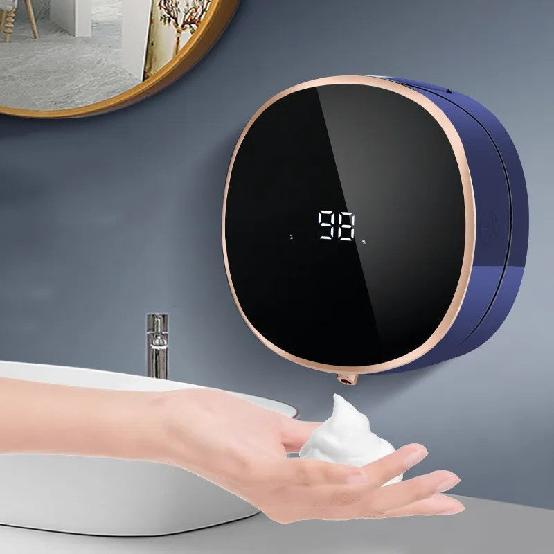 Automatic foaming soap dispenser with smart touchless design for improved hygiene.
