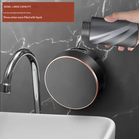 Easy-to-install wall-mount automatic foaming soap dispenser, great for kitchen & bathroom.