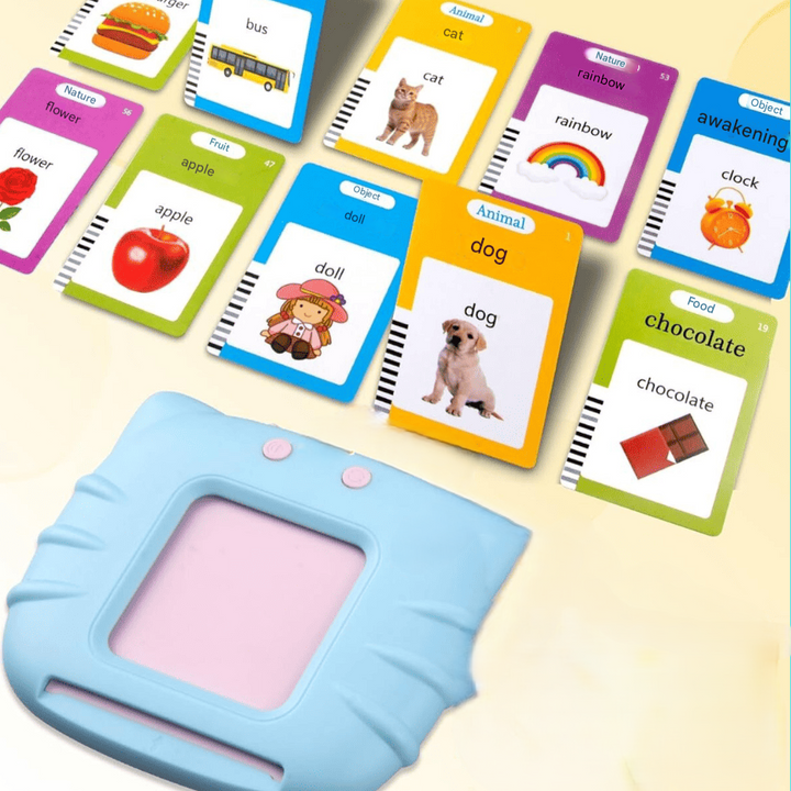 Bilingual Talking Flash Cards for kids, Spanish & English language learning.