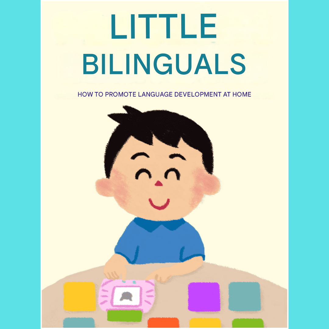 Educational toy: talking flashcards for toddlers mastering Spanish & English.