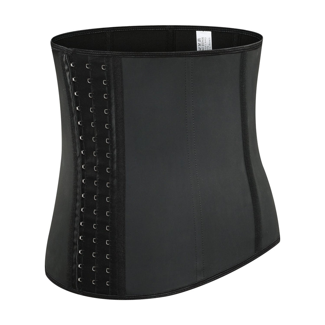 Premium women's latex waist shaper, essential for compression and achieving an elegant hourglass silhouette.