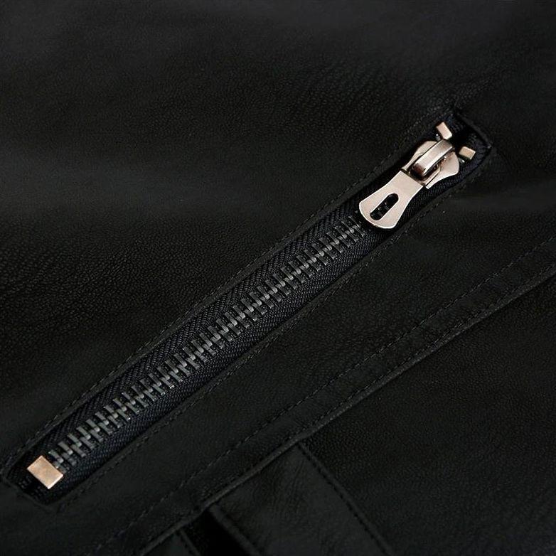 Men's durable Titanium Rogue brown leather jacket. Sleek, stylish outerwear perfect for casual or biker apparel.