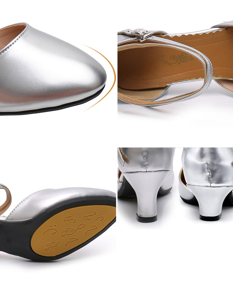 Versatile women's trendy black block heel pumps, perfect for formal or casual wear.