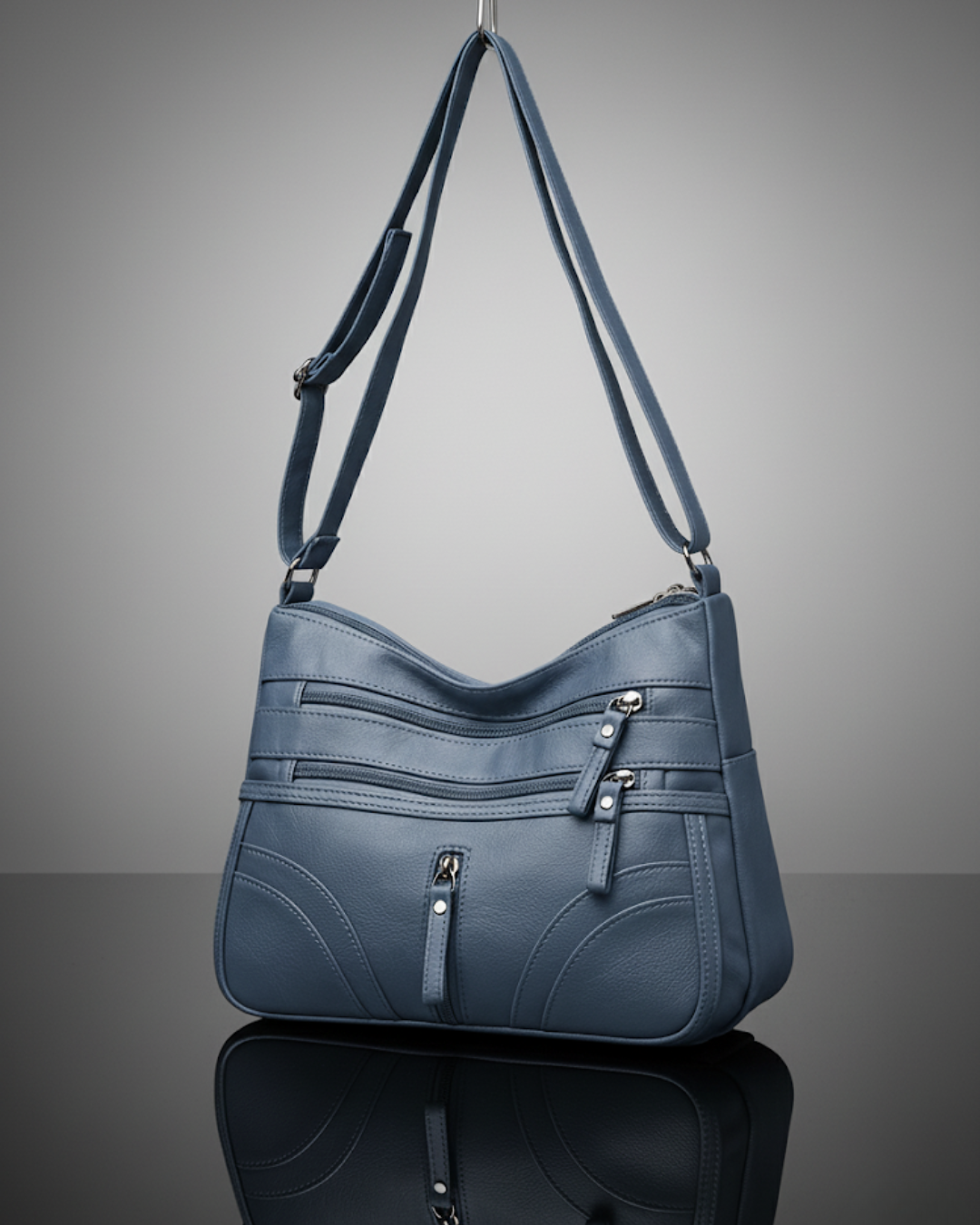 Bolso de mujer bandolera color borgoña, suave al tacto, moda femenina y práctica