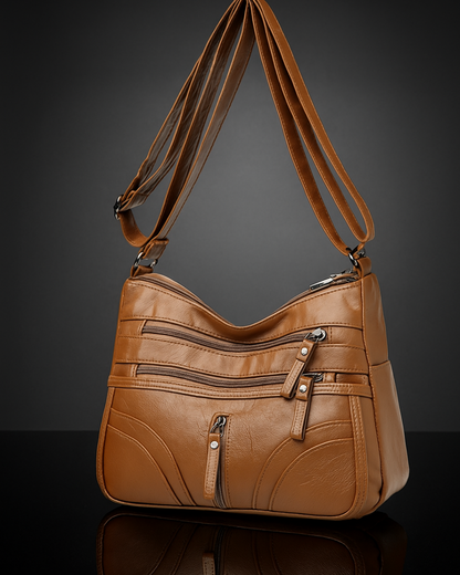 Bolso bandolera de mujer azul marino, ligero, con varios bolsillos de almacenamiento