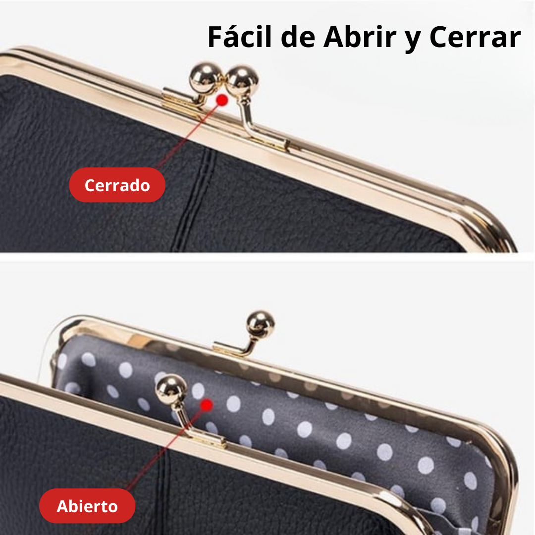 Varias vistas de bolso de mano de cuero genuino en colores naranja y negro, accesorio elegante.