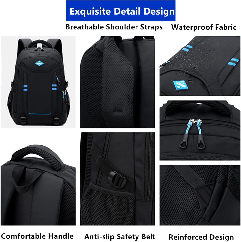 Boys' convertible multi-pocket rolling school backpack, durable trolley bag for school & travel, easy care.