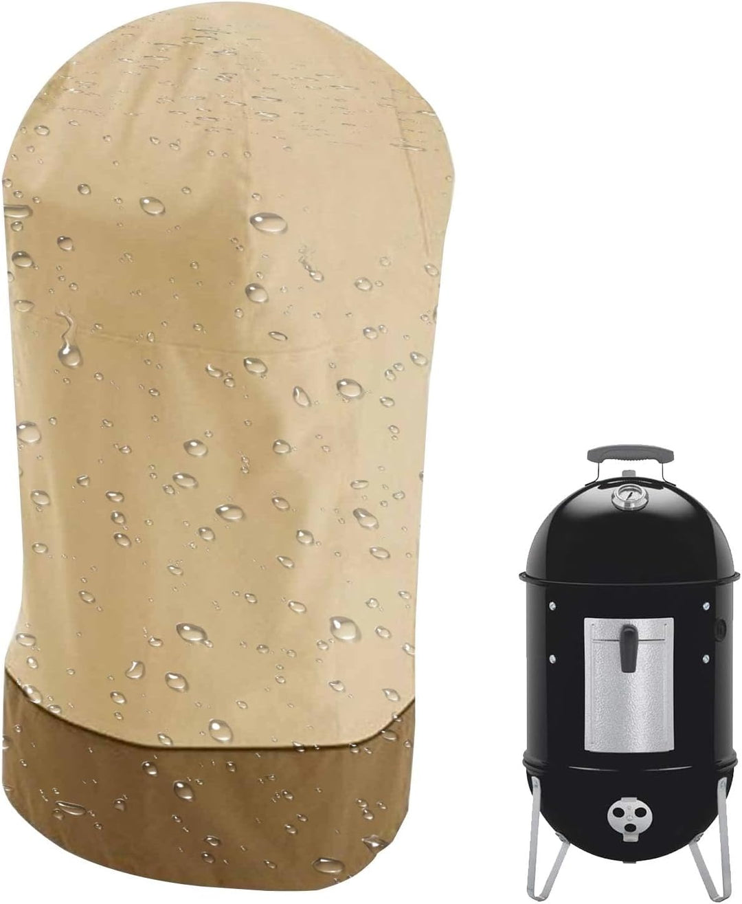 Product shot of Bravoro heavy-duty Oxford smoker cover, offering superior waterproof and UV protection.
