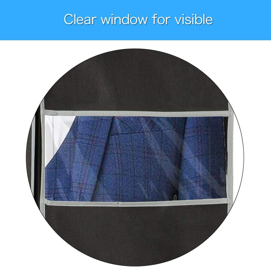 10-pack breathable suit & dress covers protect garments from dust & wrinkles; ideal for home storage & travel.