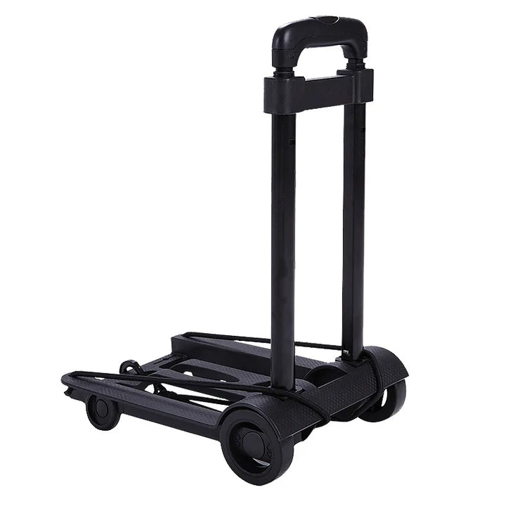 CarryFlex Folding Portable Hand Truck, 2 or 4 wheels, adjustable handle, for moving and travel