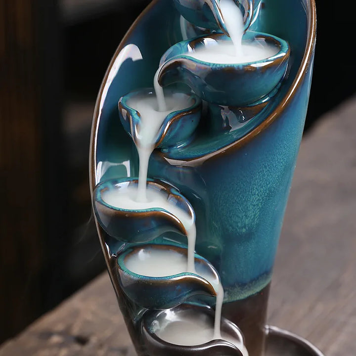 Elegant home decor incense waterfall, perfect for relaxation & a peaceful meditation space.