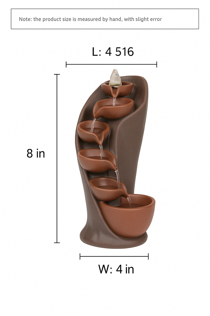 Relaxation decor: Ceramic incense waterfall for stress relief, aromatherapy & home tranquility.