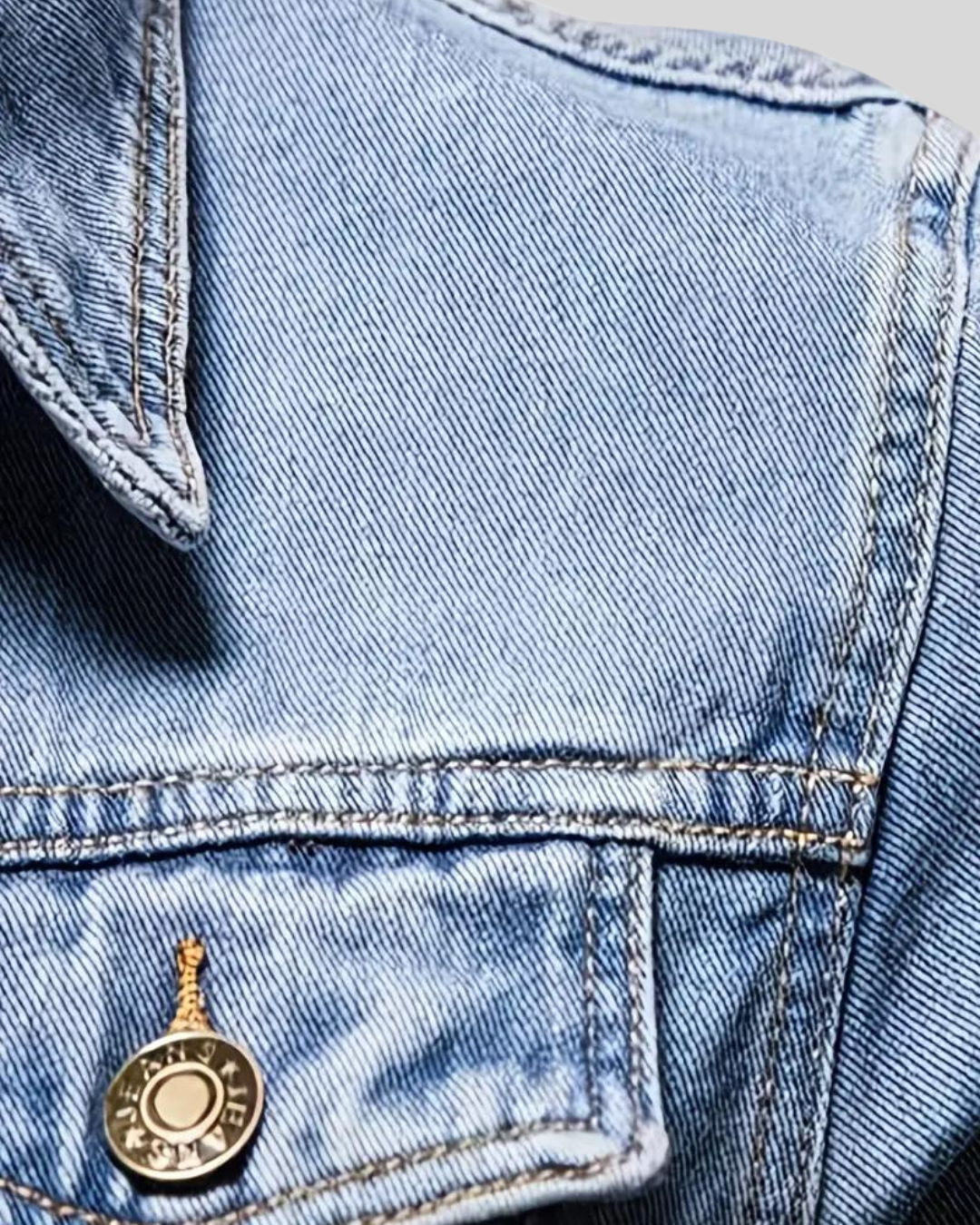 Chaqueta vaquera azul para hombre, diseño casual, mezcla perfecta de estilo, comodidad y durabilidad.