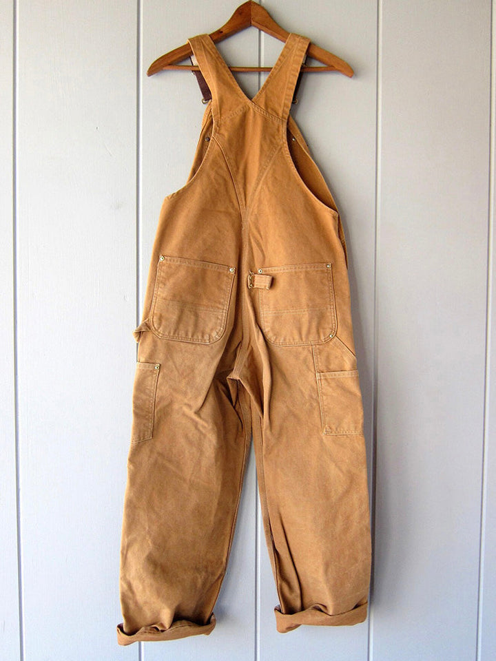 Elegant high-waisted women's overall one-piece. Chic, comfortable fashion. Available in versatile brown, green, black.