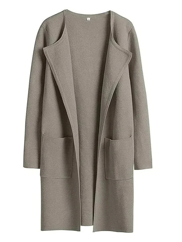 Comfortable women's long sleeve cardigan, an essential for autumn & winter style.