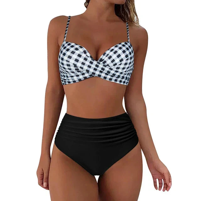 Stylish women's Mila bikini set, reflecting modern beachwear and summer fashion.